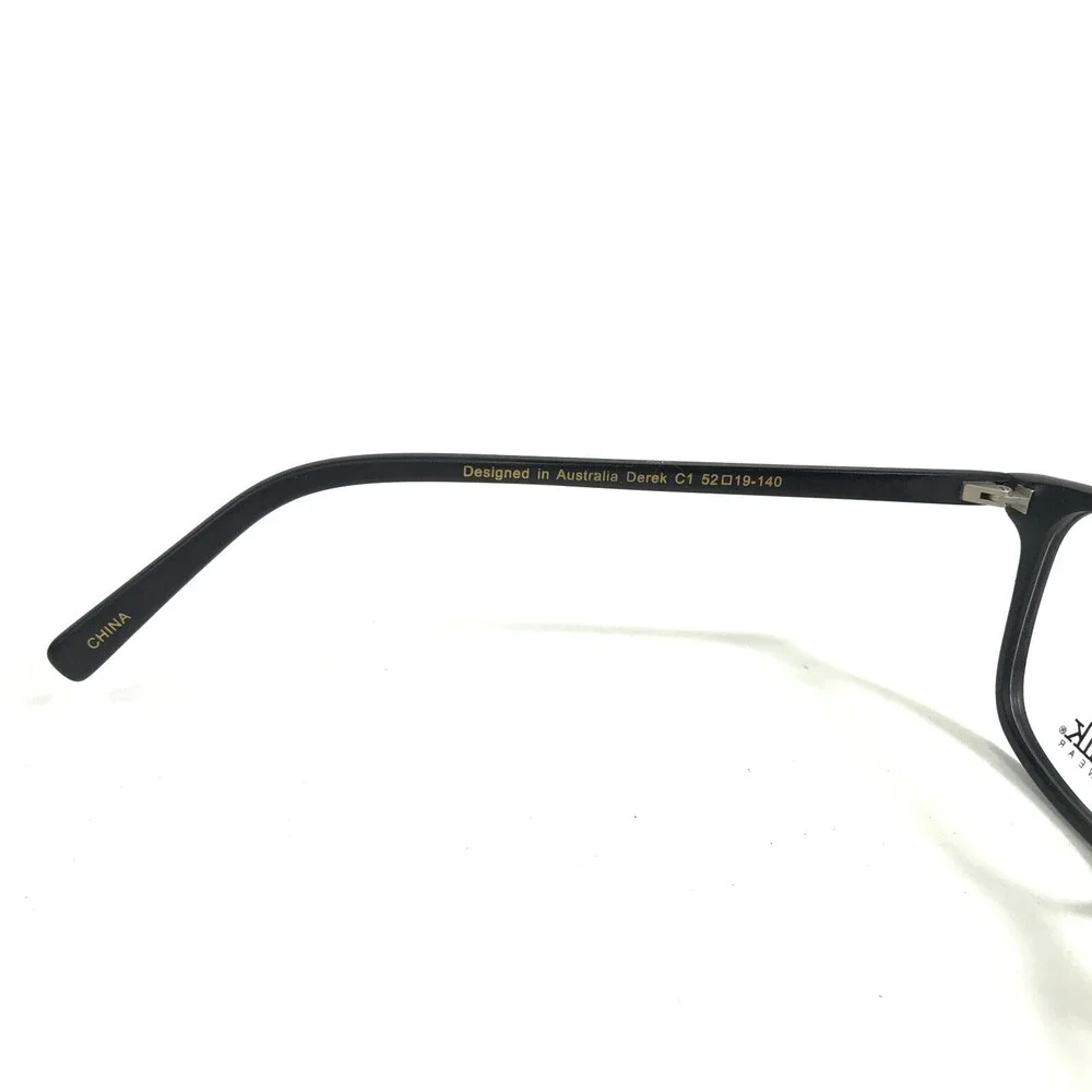 Iconik Eyeglasses Frames Derek C1 Black Square Full Rim 52-19-140